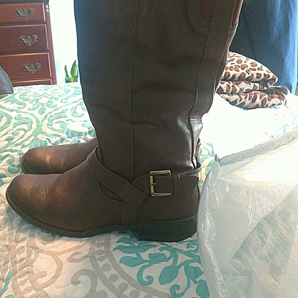 Tall brown boots
